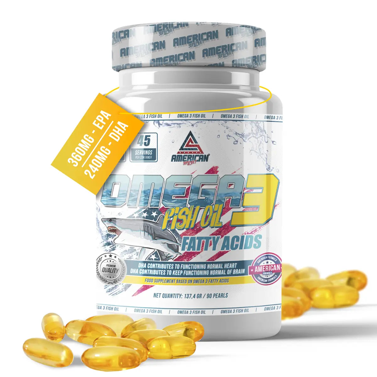 American Suplement OMEGA 3 90 Caps
