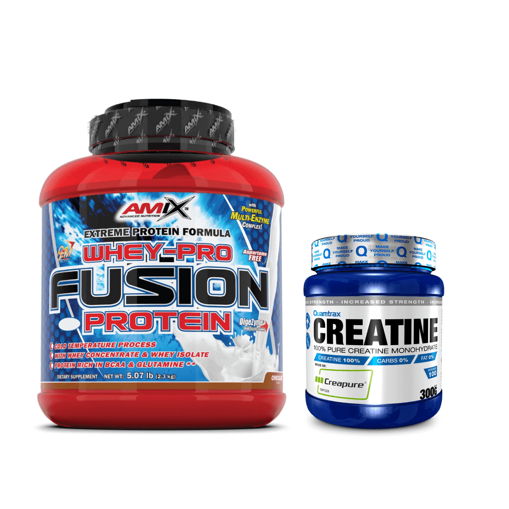 Pack Amix Whey-Pro Fusion Pack Amix PRO FUSION 2.3KG + Quamtrax CREATINA Creapure 300G + Shaker
