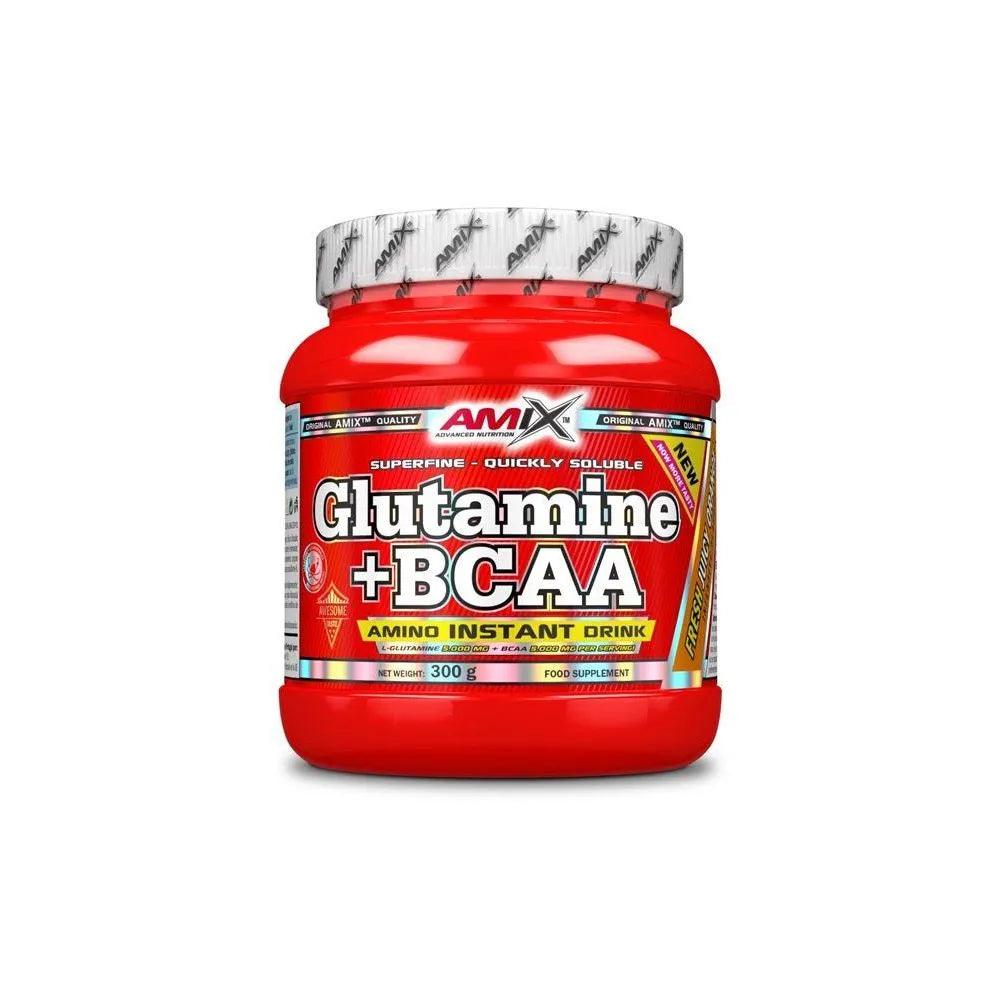 Amix GLUTAMINA + BCAA AMINOÁCIDOS RAMIFICADOS 300 GR