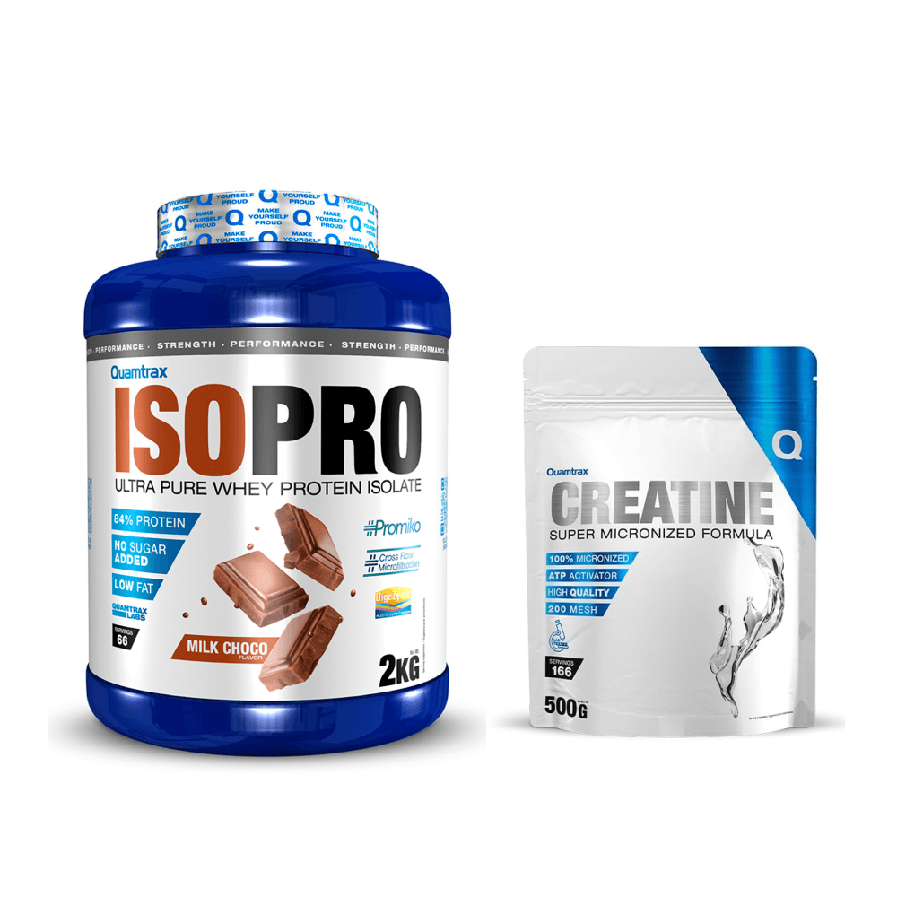Pack Quamtrax Isopro CFM 2 Kg + Quamtrax Creatine 500 G