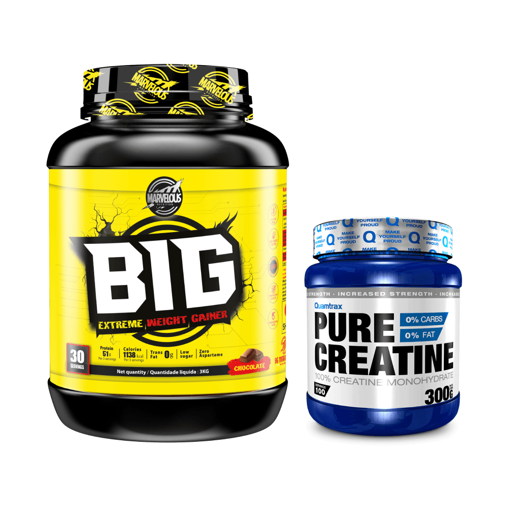 Pack Marvelous Big 3 Kg + Quamtrax Pure Creatine 300 Gr