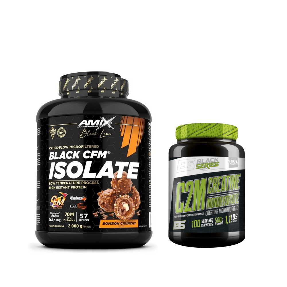 Pack Amix Black CFM Isolate 2KG + Soul Project CREATINA 500G + Shaker